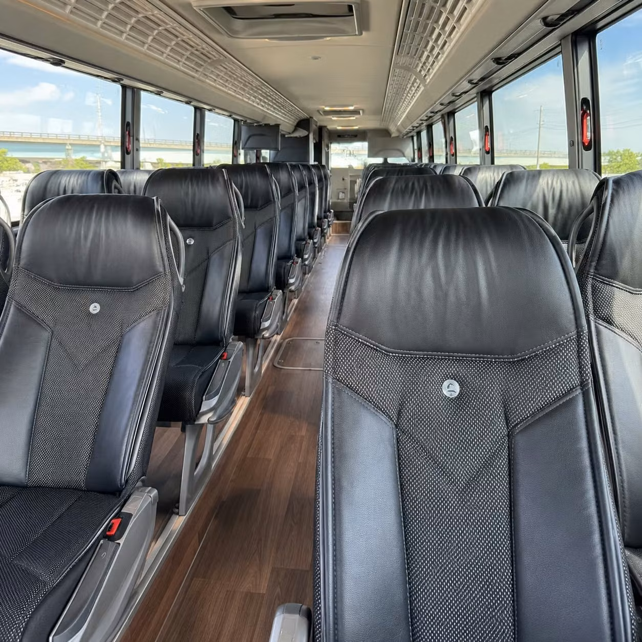 raleigh charter bus interior
